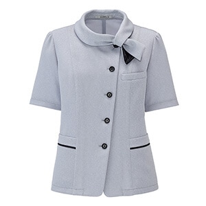 事務服 オーバーブラウス半袖｜上品な夏用制服・ショップ店員や受付に