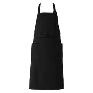 enui 新品未使用　箱未開封　黒　エプロン　プリーツ 飲食店エプロン｜アルベ・黒色・胸当てエプロン・水をはじく撥水素材