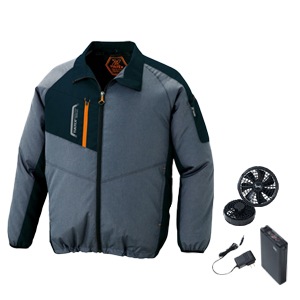 空調服セット 長袖｜18Vバッテリーファン・ファン付きジャンパー