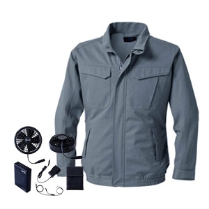 空調服セット 25V 長袖｜綿100・難燃性作業服・溶接用や製造工場、鋳造