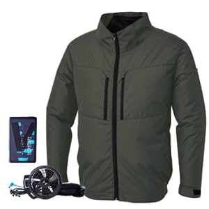 空調風神服フルセットの通販－ハイバックファン「長袖ブルゾン＆ファン