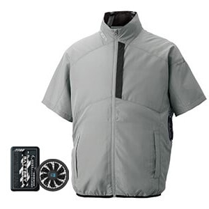 ファン付き作業着 半袖｜EXFROZENセット・ブルゾン＆バッテリーファン