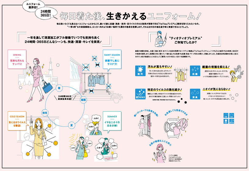 【事務服ベスト上下セット】 軽やかでクリーンな機能性