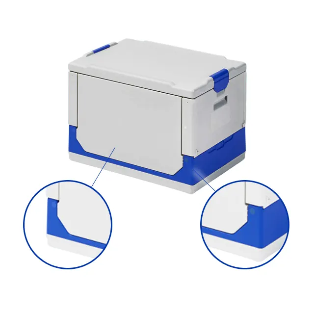 ワコン クールワン業務用折りたたみ保冷ボックス 容量37L グレー｜物流