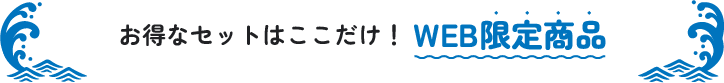 お得なセットはここだけ！ WEB限定商品