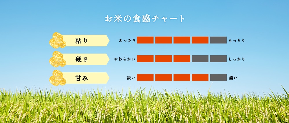 お米の食感チャート