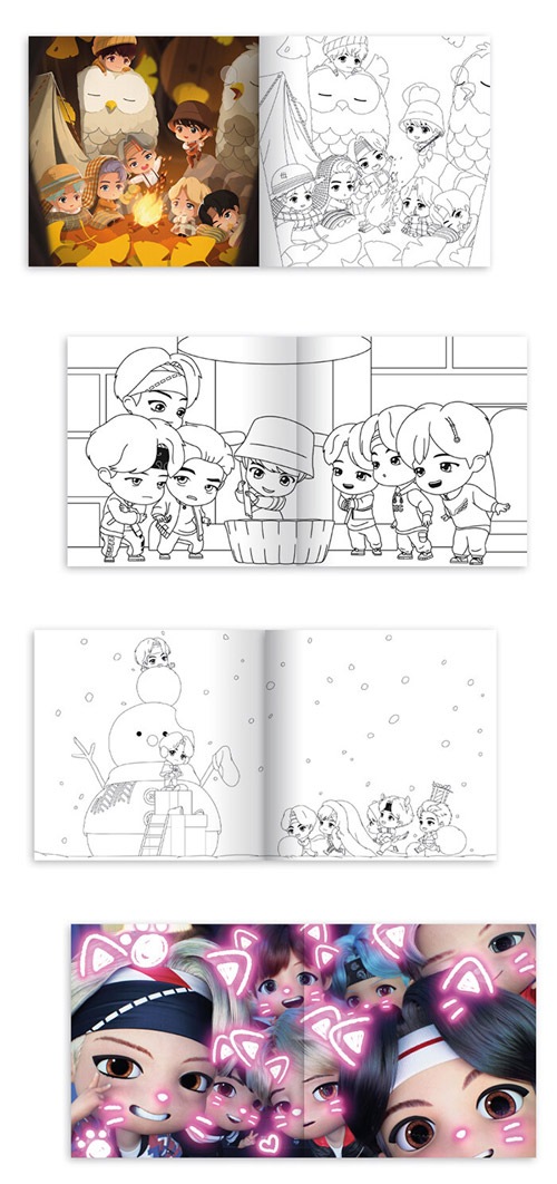 韓国書籍 防弾少年団 (BTS) TinyTAN COLORING BOOK タイニタン 公式 カラーリングブック - お取り寄せ通販アイテムポスト  イラスト 美術 ホビー・スポーツ・美術 本・雑誌・コミック