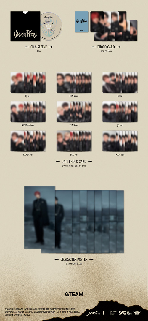 9種セット／韓国盤] 日本音楽 &TEAM (エンティーム) - 3rd EP 「We on