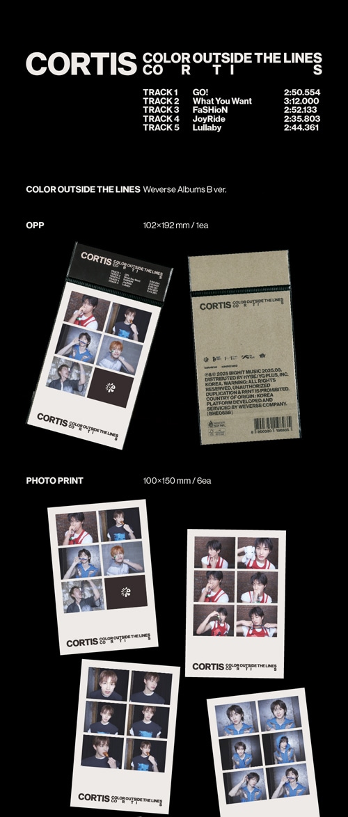 2種セット] 韓国音楽 CORTIS (コルティス) - 1st EP 「COLOR OUTSIDE