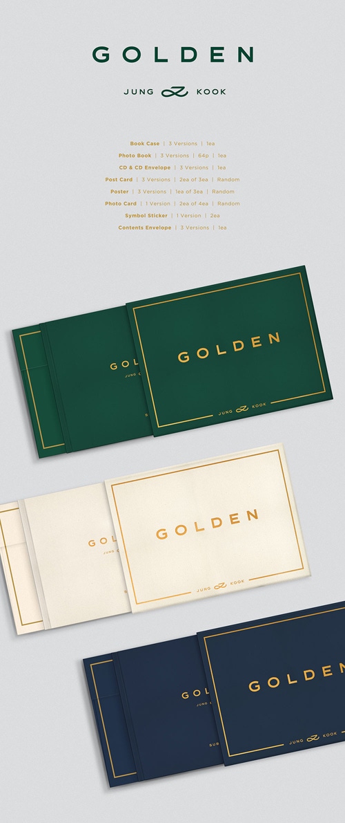 4種セット] 韓国音楽 BTSのジョングク - 1集 「GOLDEN」 [Photobook +