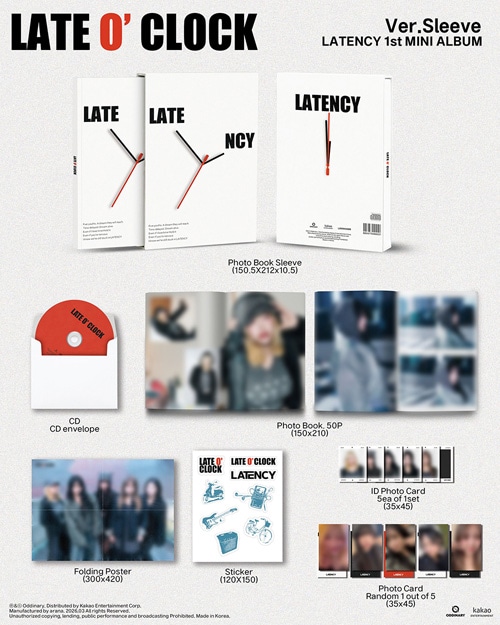 韓国音楽 LATENCY (レイテンシー) - 1st ミニアルバム 「LATE O' CLOCK