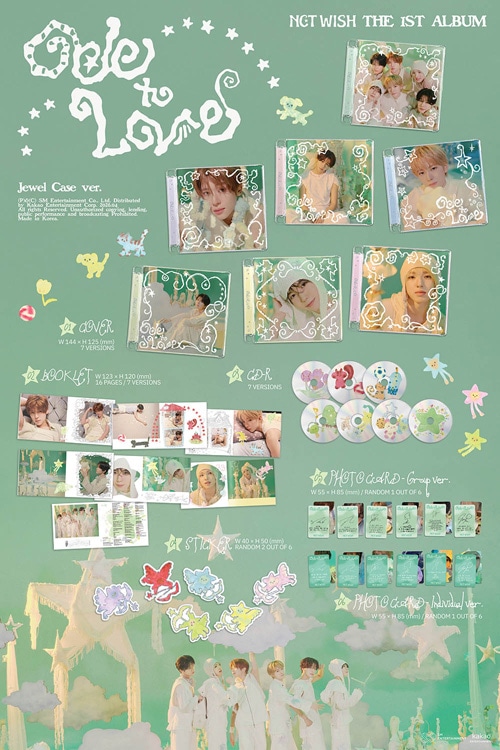 7種セット] 韓国音楽 NCT WISH - 1集 「Ode to Love」 Jewel Case Ver