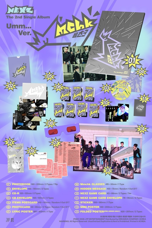 予約特典] 韓国音楽 NEXZ (ネクスジ) - 2nd シングル 「Mmchk