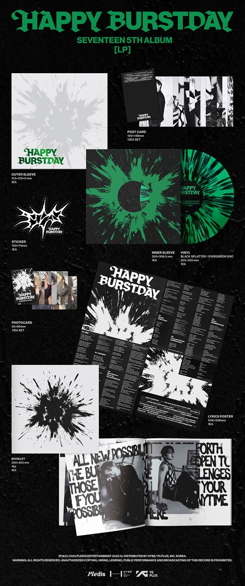 韓国音楽 SEVENTEEN (セブンティーン) - 5集 「HAPPY BURSTDAY」 LP