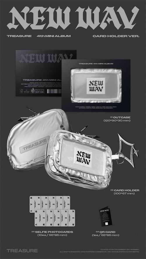 韓国音楽 TREASURE (トレジャー) - 4th ミニアルバム 「NEW WAV」 CARD