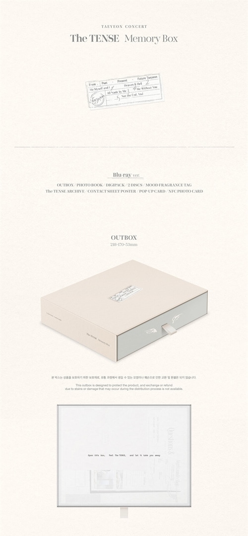 韓国音楽 少女時代のテヨン CONCERT [The TENSE] Memory Box Blu-ray
