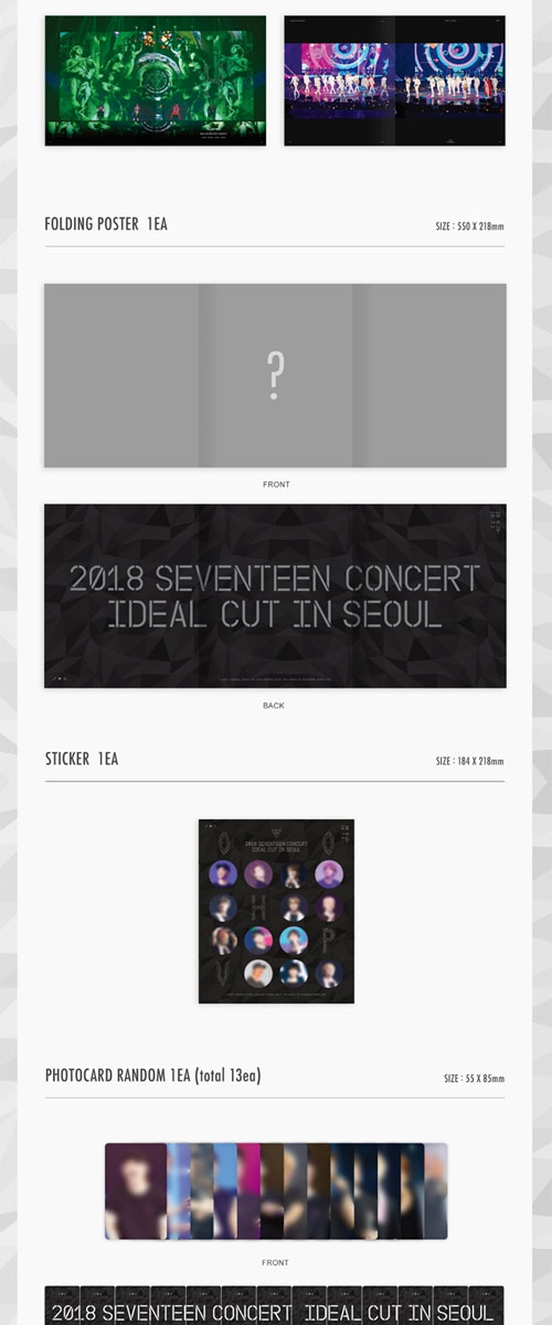 韓国音楽 SEVENTEEN (セブンティーン) - 2018 CONCERT [IDEAL CUT] IN