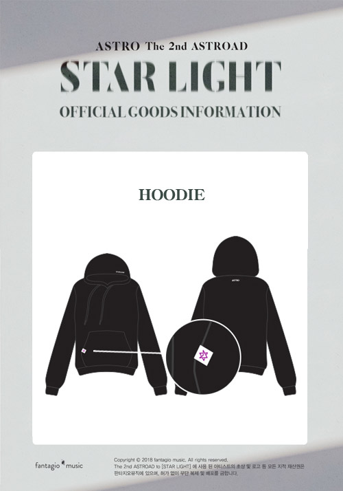先払いのみ 韓国スターグッズ Astro アストロ The 2nd Astroad Star Light Official Goods フードシャツ スターグッズ Astro 韓流ショップ