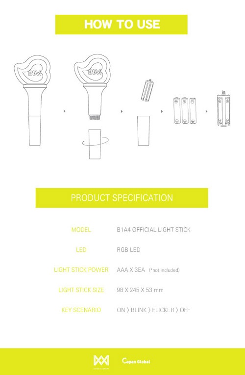 先払いのみ）韓国スターグッズ B1A4（ビーワンエーフォー） 公式ライト 