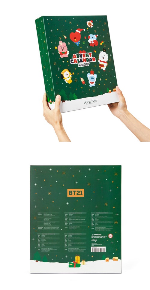 先払いのみ キャラクターグッズ 防弾少年団 Bts Bt21 X ロクシタン 21 ホリデー アドベント カレンダー キャラクターグッズ Bt21 韓流ショップ