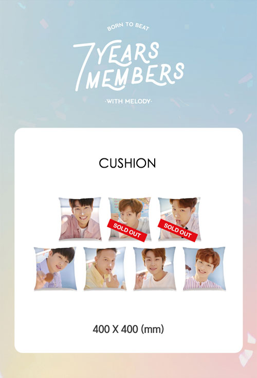 先払いのみ 韓国スターグッズ Btob ビートゥービー 7周年展示会 7years 7members With Melody Official Goods クッション 5種1択 スターグッズ Cube Ent Btob 韓流ショップ