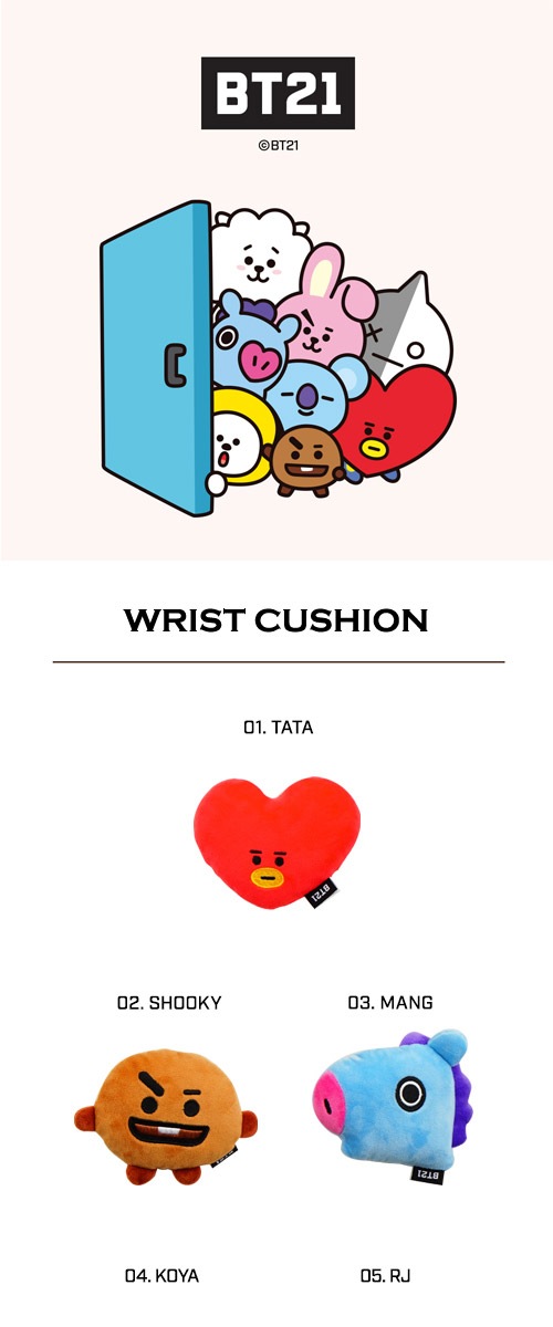 先払いのみ キャラクターグッズ 防弾少年団 Bts Bt21 リストクッション リストレスト 7種1択 キャラクターグッズ Bt21 韓流ショップ