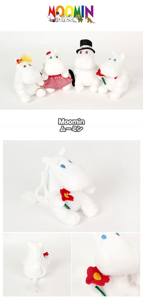 先払いのみ） キャラクターグッズ Moomin（ムーミン）ムーミン スノークのお嬢さん ママ パパ ぬいぐるみ ストラップ  キーホルダー（12cm/4種1択） キャラクターグッズ,MOOMIN 韓流ショップ