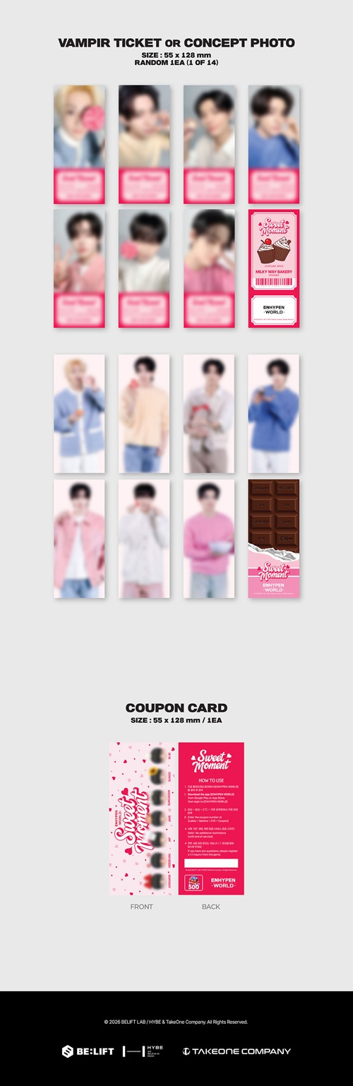 ENHYPEN (エンハイフン) WORLD COUPON CARD COLLECTION [SWEET MOMENT