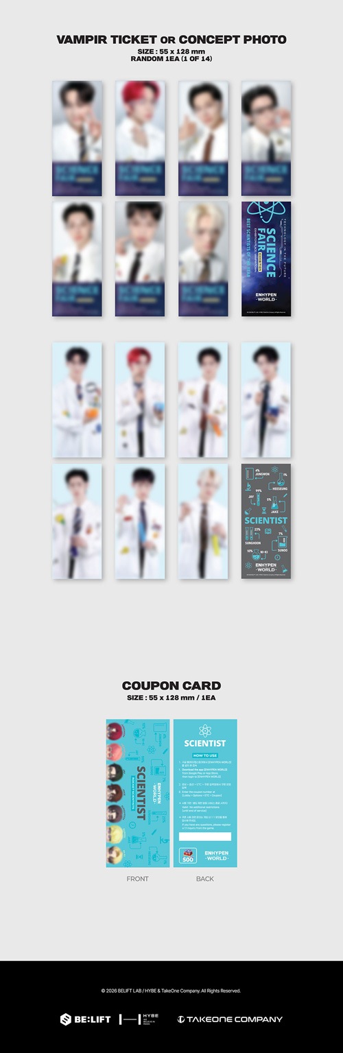 ENHYPEN (エンハイフン) WORLD COUPON CARD COLLECTION [SCIENTIST