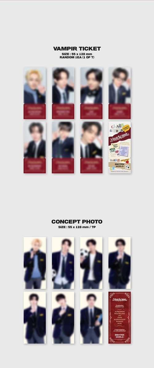 ENHYPEN (エンハイフン) WORLD COUPON CARD COLLECTION [HIGH SCHOOL