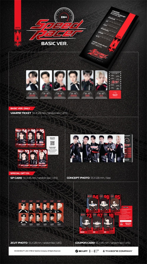 【ヒスン】ENHYPEN WORLD SPカード(封入確率5%) ENHYPEN (エンハイフン) WORLD COUPON CARD COLLECTION [SPEED RACER