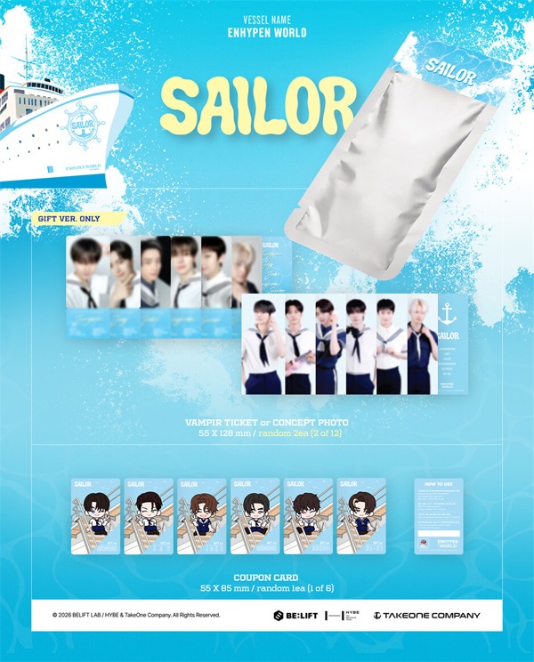 ENHYPEN (エンハイフン) WORLD COUPON CARD COLLECTION [SAILOR GIFT