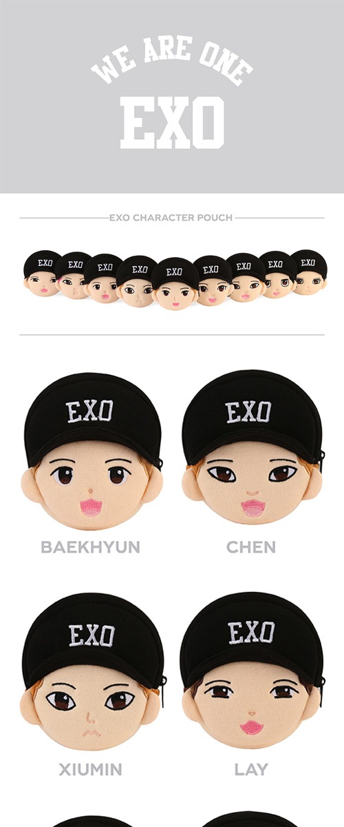 先払いのみ 韓国スターグッズ Exo エクソ Official Goods キャラクター ポーチ 9種1択 スターグッズ Sm Ent Exo 韓流ショップ