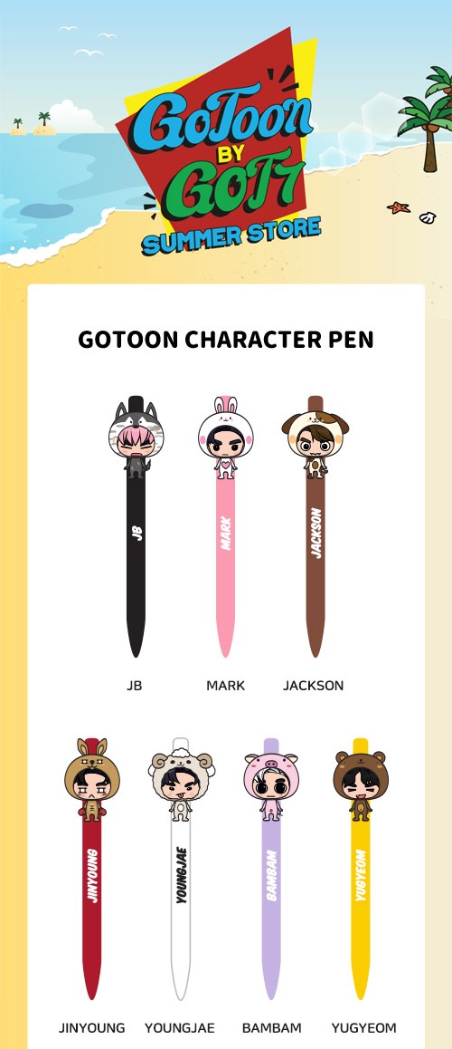 先払いのみ 韓国スターグッズ Got7 ガッセブン Gotoon By Got7 Summer Store Official Md キャラクターペン 7種1択 スターグッズ Jyp Ent Got7 韓流ショップ