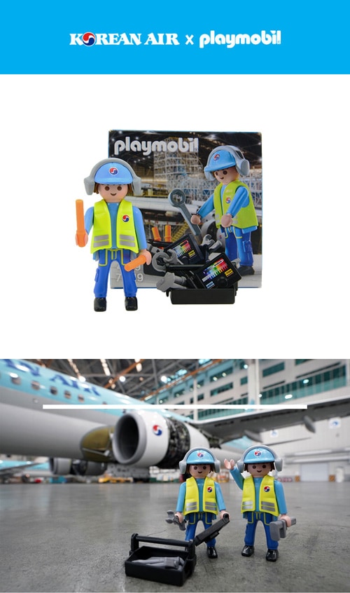先払いのみ）韓国グッズ [Korean Air X Playmobil] 大韓航空 整備士 
