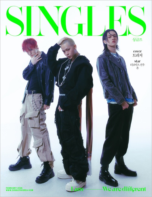 ブロマイド] 韓国女性雑誌 Singles 2026年 2月号 (TREASURE表紙選択