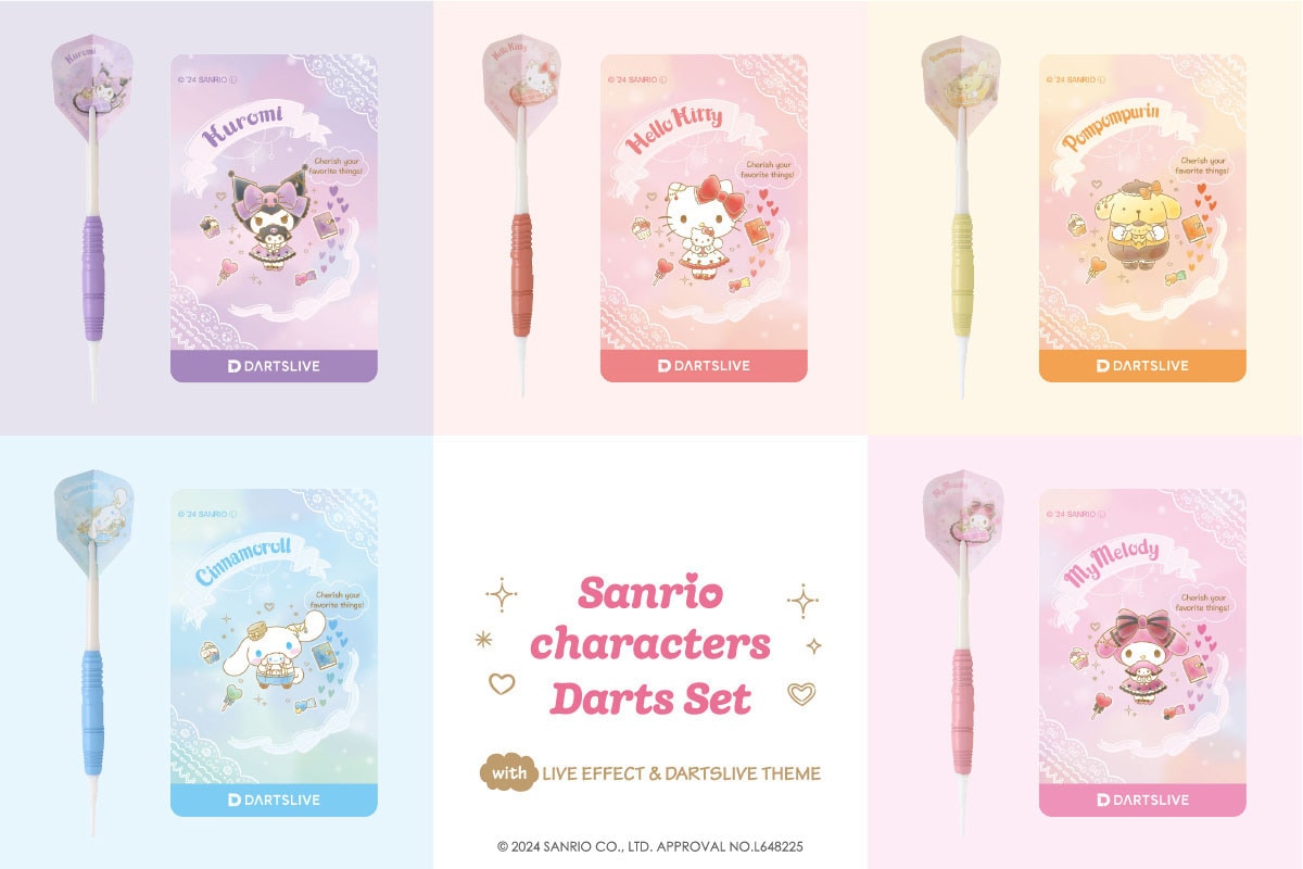 Sanrio characters ダーツセット with DARTSLIVE CARD