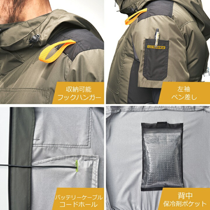 即日発送】空調ウェア 2025年 空調風神服 空調ウェア サイドファン