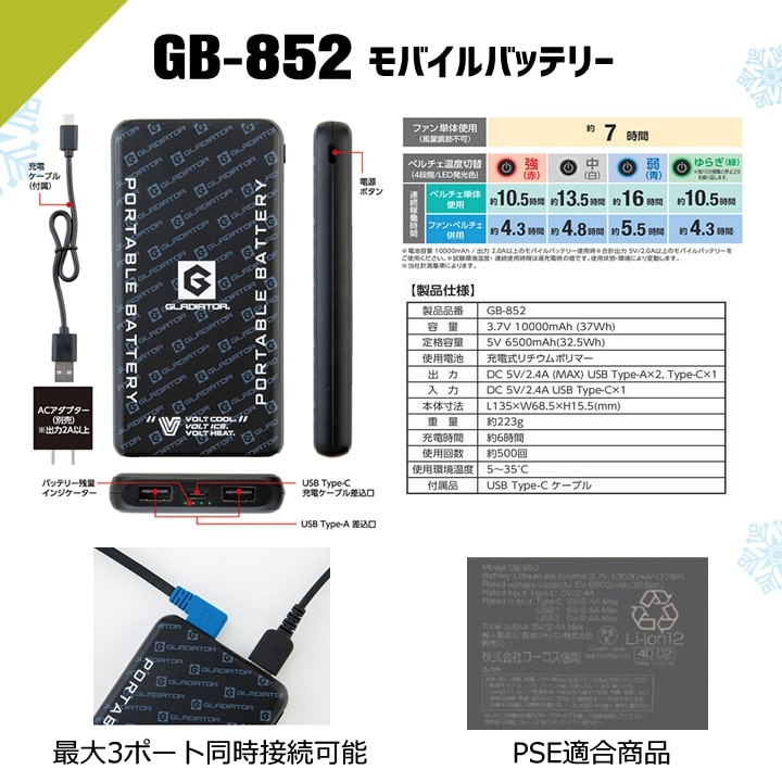 即日発送】グラディエーター アイスベスト ペルチェ（保冷剤＋ベスト＋