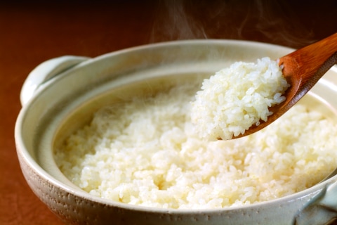 金芽米 土鍋 炊き上がり 湯気 艶