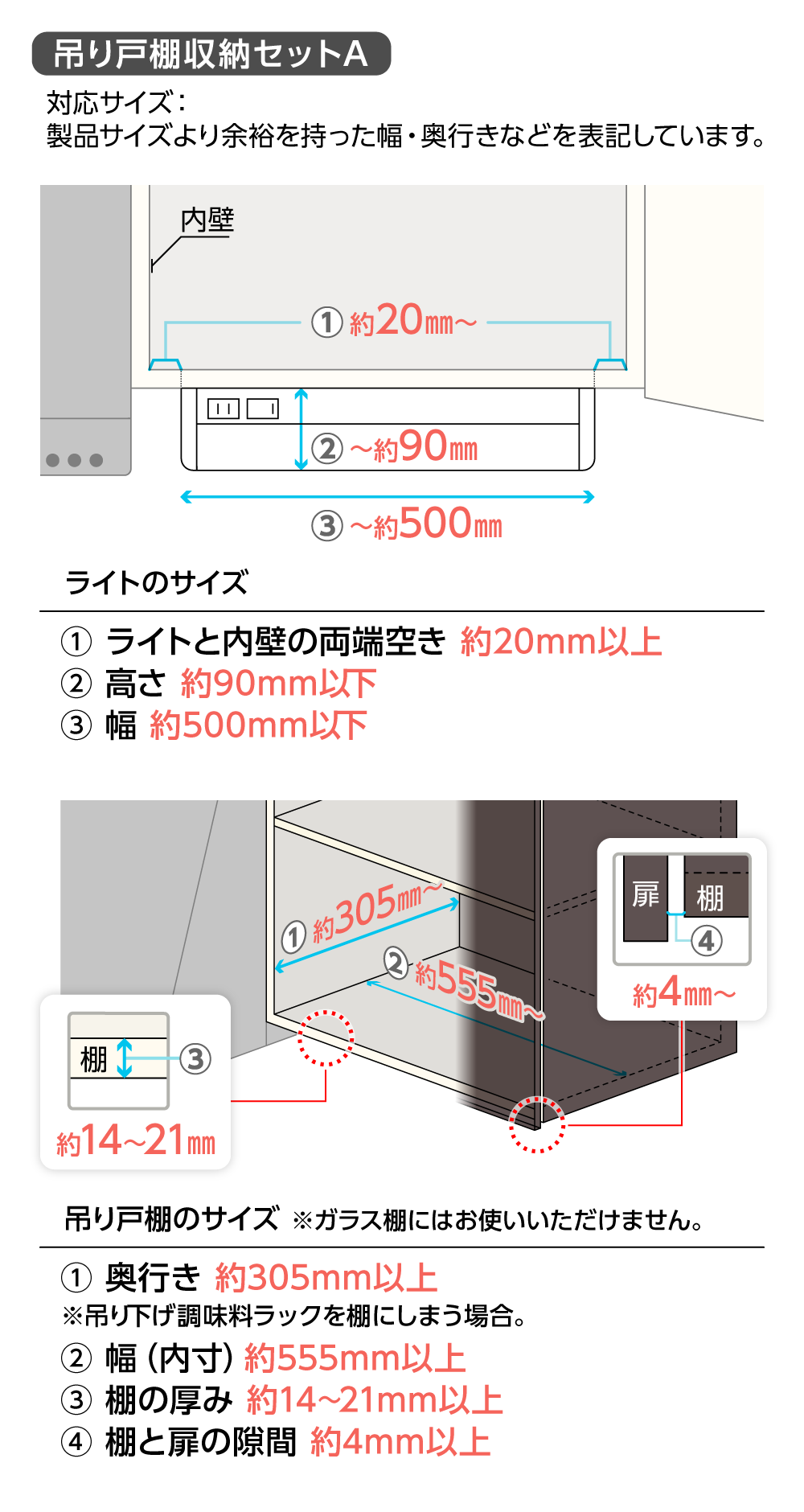 ルームラボ 吊り戸棚収納セットA