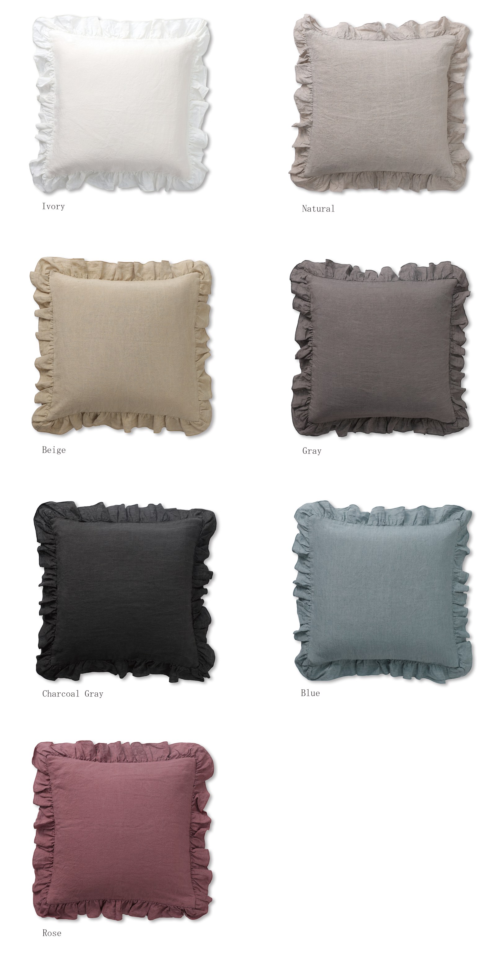 フリルクッションカバー