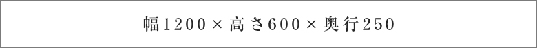 幅1200×高さ600×奥行250