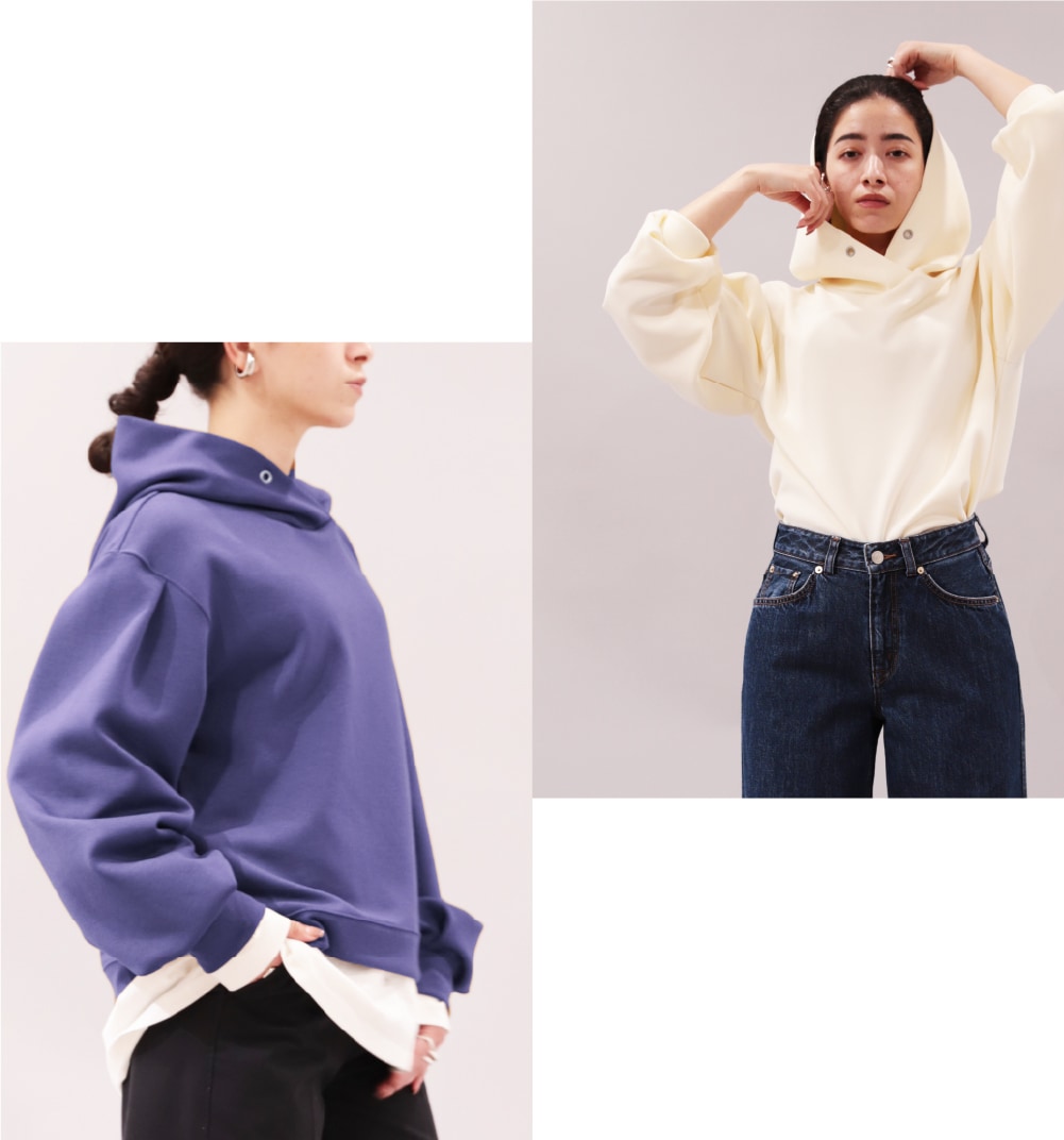 04 CF-K601:VOLUME SLEEVE HOODIE