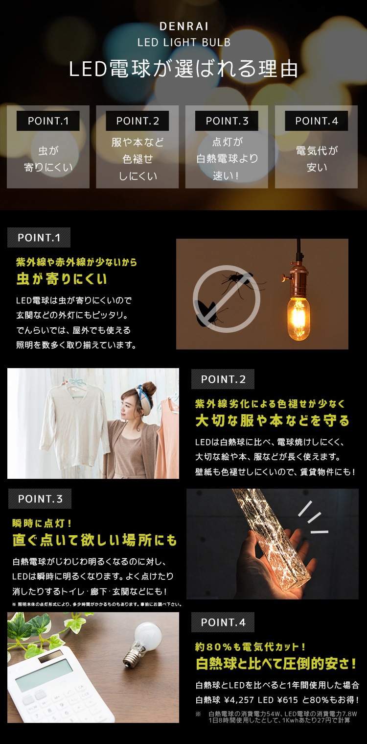 LEDが選ばれる理由