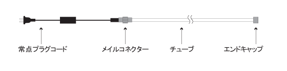 LEDルミネチューブ接続例-常点の場合