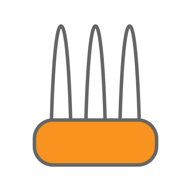 テーパー毛のイラスト