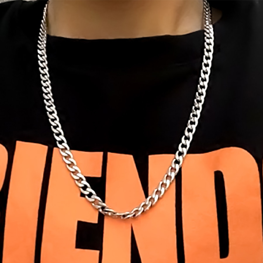 キューバンチェーンネックレス nec-074 | アクセサリー,ネックレス