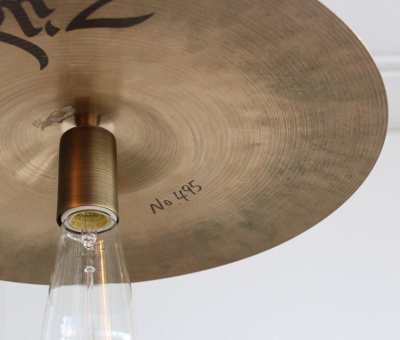 Cymbal pendant lamp back side