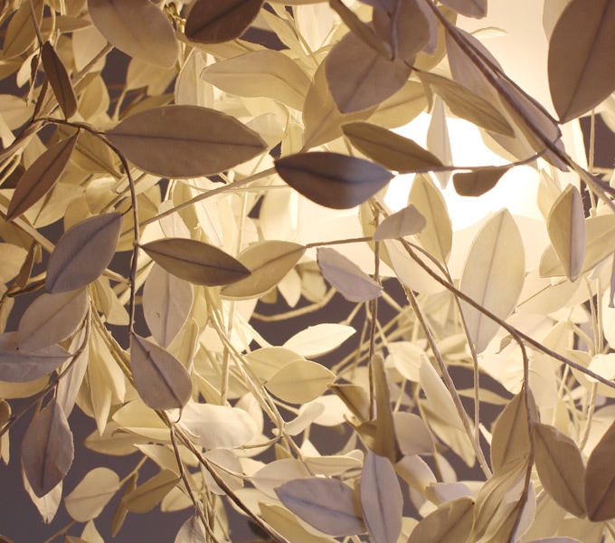 Paper-Foresti pendant lamp 葉の陰影